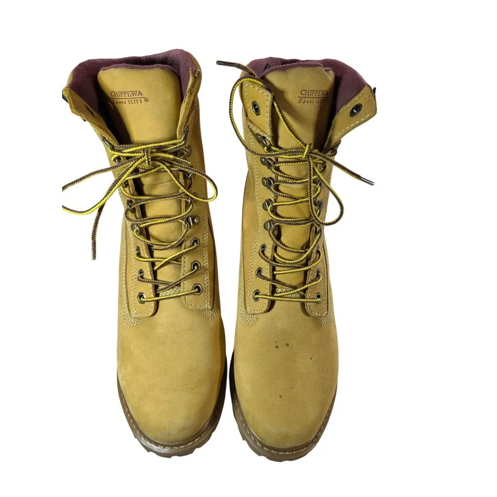 Chippewa Sportility 24951 Mens 13M Waterproof Insulated Vibram Work Boots Wheat
